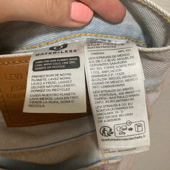 Levi’s Ribcage Wide Leg Jeans in Fairy Dust Dreams Light Wash Size 27 - Picture 5 of 8